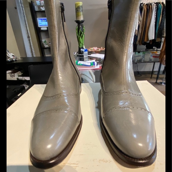 L’Autre Chose Made in Italy Gray Leather Boot - Picture 5 of 7